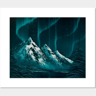 Teal Northern Lights Posters and Art